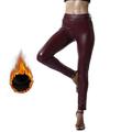 FITTOO Women Black PU Leather Leggings Pants High Waist Skinny Push Up Leggings Sexy Elastic Trousers Stretch Plus Size Jeggings