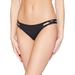 O'Neill Women's Side Strappy Hipster Bikini Swimsuit Bottom, Black, XL