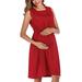 Women's Pregnant Maternity Sleeveless Nursing Loose Mini Short Dress