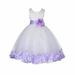 Ekidsbridal Ivory Floral Lace Bodice Rose Petal Tulle Junior Flower Girl Dress Girl Lace Dresses Tulle Dresses Beauty Pageant Gown Special Occasion Dresses Communion Dress Baptism Dress Ball Gown 165S