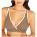 Cosabella Soire Confidence 2 Tone CURVY Bralette (SOICT1310),Large,Tre/Canvas - Tre/Canvas,Large