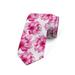 Watercolor Necktie, Abstract Peonies, Dress Tie, 3.7", Pink Magenta, by Ambesonne