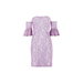Topshop Women's Bardot Flute Sleeve Lace Dress, Size 8 US (fits like 6-8), Lilac