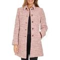 Donatella Back Belt Wool Blend Walker Coat