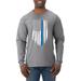 Blue USA Flag Blue Lives Matter Support Police Law Enforcement Mens American Pride Long Sleeve T-Shirt, Heather Grey, 3XL