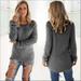 Winnereco Solid Color Women Long Sleeve Knitted Jumper O-neck Sweater (Dark Grey 5XL)