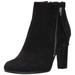 Sam Edelman Sadee Black Suede Thick HIgh Heel Bootie Ankle Boots (8, Black Suede)