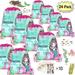 24 Pack Mermaid Party Favor Gift Bags for Mermaid Party Supplies and Party Decorations, Mermaid Drawstring Backpacks, Mermaid Party Goodies Bags for Kids Mermaid Birthday Party & 10 Sheets of Tattoos