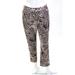 Pre-ownedLafayette 148 New York Womens Cotton Leopard Print High Rise Pants Beige Size 4