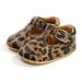 Newway Lovely Baby PU Leather Shoes Toddler Boy Leopard Non-slip Soft Sole First Walking Spring And Autumn New