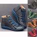 British wind tool shoes Martin boots women's large size high to help wild short boots casual women's boots