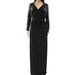 Lauren Ralph Lauren NEW Black Women's Size 2 Surplice Maxi Dress