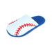 Zac & Evan Boy's Baseball Theme Fleece Slide Slippers