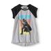 Lucasfilm Star Wars Darth Vader Lightsaber Attack Short Sleeve Raglan High-Low Graphic T-Shirt (Little Girls & Big Girls)