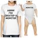 Created A Monster Mom and Baby Matching Gift T-Shirts Baby Jumpsuit