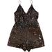 Guess Womens Sequined Romper Jumpsuit