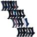 Alpine Swiss 24 Pack Mens Cotton Dress Socks Mid Calf Argyle Pattern Solids Set