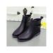 LUXUR Women's PVC Rain Boots for Muck Mud Outdoor Fashion Block Heels Shoes Waterproof Block Heel Solid Color Booties