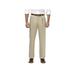 Haggar Men's Premium No Iron Khaki Pleat Front Pant Classic Fit HC10897