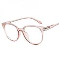 Sale Promotion! Vintage Fashion Transparent Men Women Glasses Retro Oval Frame Sun Glasses Brand Designer Luxury Female Male Eyewear Transparent Pink