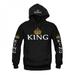 2018 Women Pullovers King Queen Printed Hoodies Men Sweatshirt Lovers Couples Hooded Hoodies Sweatshirt