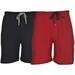 Hanes Men's 2 Pack Jersey Cotton Knit Tagless Sleep & Lounge Drawstring Shorts, Red/Black, 2X-Large