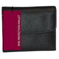 Buxton Womens Leather Mini Tri-fold Wallet (Black-RFID Protected)