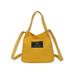 Wholesale new Korean version of literature and leisure casual shoulder canvas Messenger bag female mini bag small fresh Sen bucket bag yellow