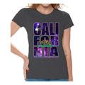 Awkward Styles California Republic Galaxy Tshirt California Shirts for Women California Galaxy Print T Shirt Cali Gifts Funny California Summer Shirts Gifts from California Cali T-Shirt