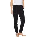 Denim & Co. Womens Comfy Knit Denim Pull On Jogger Pants Small Black A301735