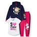 Jojo Siwa Unicorn Graphic Hoodie, Top and Legging, 3-Piece Outfit Set (XL 14/16, Navy/White/Hot Pink)