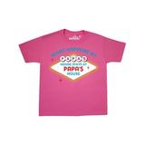 Inktastic Las Vegas Stays At Papa's Teen Short Sleeve T-Shirt Unisex Neon Pink XL