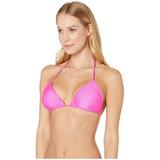 Luli Fama Cosita Buena Wavey Triangle Bikini Top Poppin Pink