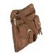 Afonie CH-027BRW Big Pockets Leather Cross Body Bags, Brown