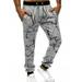 Yejaeka SDD Mens Camo Drawstring Joggers Sweatpants with Pockets Cotton Trousers