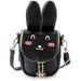 JosLiki Little Girl Purse Cute PU Leather Bunny Ears Purse Fashionable Kids Handbag Crossbody Bag Toddlers Shoulder Bags with Bowknot for Children (Pink Rabbit)