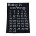 Abody Baby is Coming Maternity Women Calendar Countdown Pregnancy Mark Off Baby Announcment Baby Birth Countdown 42 Weeks Cloth Accessory Black