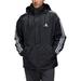 Mens Jacket Black 3-Stripe Water-Repellent Insulated $160 2XL