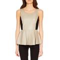 Rebecca Minkoff Women's Leather Peplum Marilyn Tank