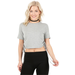 Women's Loose Short Sleeve Crop Top T Shirt with Side Drawstring- Made in USA