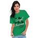 Im The Angel On Top Christmas Tree Womens Graphic T Shirt Tees Brisco Brands