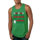 I Just want to Make Stuff and Watch Christmas Movies Ugly Christmas Sweater Mens Graphic Tank Top, Kelly, Small