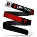 Harley Quinn Diamond Fcg Black Red 1.0" Chrome Harley Quinn Diamonds Black Web Belt 1.0" Wide