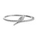 Shop LC 925 Sterling Silver Platinum Plated Round Made with Swarovski Zirconia Bangle Cuff Bracelet Engagement Wedding Anniversary Bridal Jewelry Gifts for Women .25" Ct 2.6