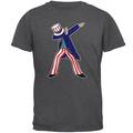 4th Of July Dabbing Uncle Sam Mens T Shirt Dark Heather SM