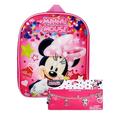 Minnie Mouse Mini Backpack Pink 12" & Charm Bracelet 2-Piece Set