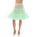 Malco Modes Women's Knee Length Petticoat, Full Layers of Soft Chiffon with Fluff, (582)-Large-Mint Green