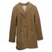 Susan Graver Women's Sz M Reversible Sherpa & Polar Fleece Coat Brown A383194