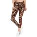 Calvin Klein Womens Animal-print Striped High-waist Leggings