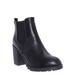 Block Heel Chelsea Bootie - Threaded Lug Sole Ankle Dress Boots (Woman)